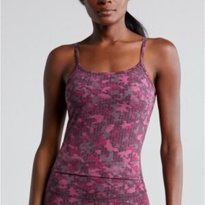 Zella Camo Pink Jacquard Support Active Tank